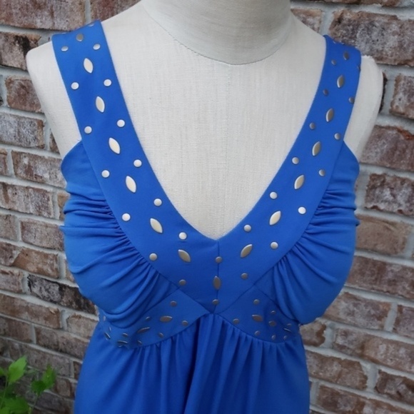 NWT Style & Co Studded V-Neck Dress Blue S - Picture 4 of 7